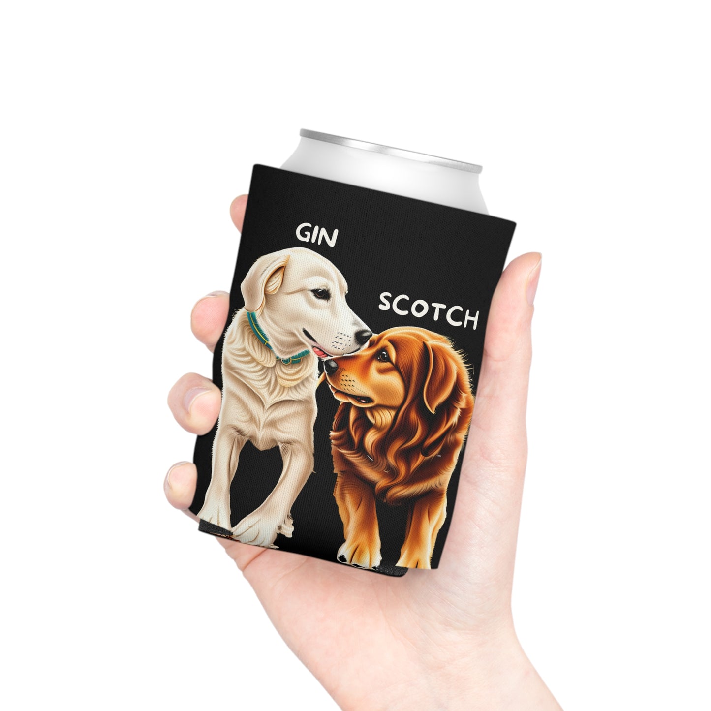 Black Personalized Pet Can Koozie