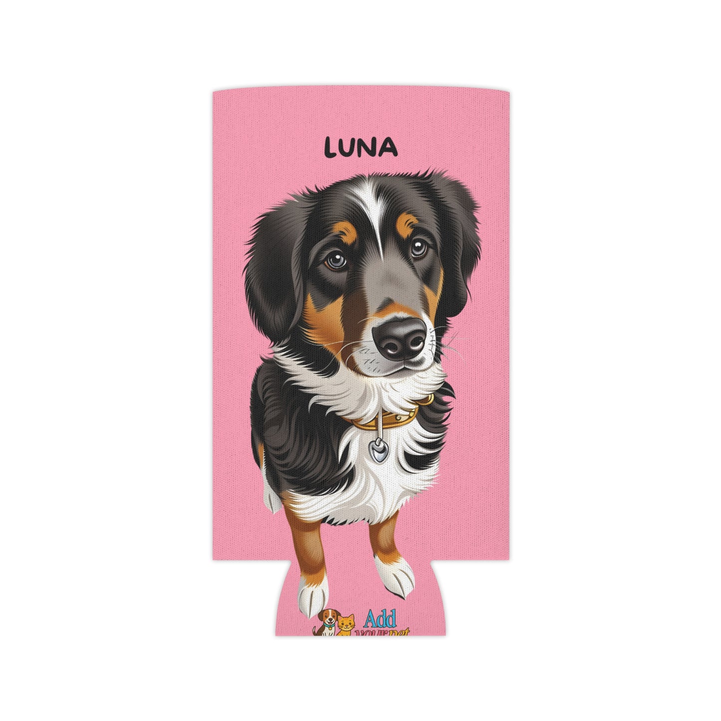 Pink Personalized Pet Can Koozie