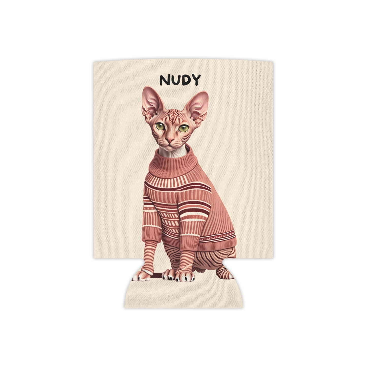 Nudy Personalized Cat Can Cooler