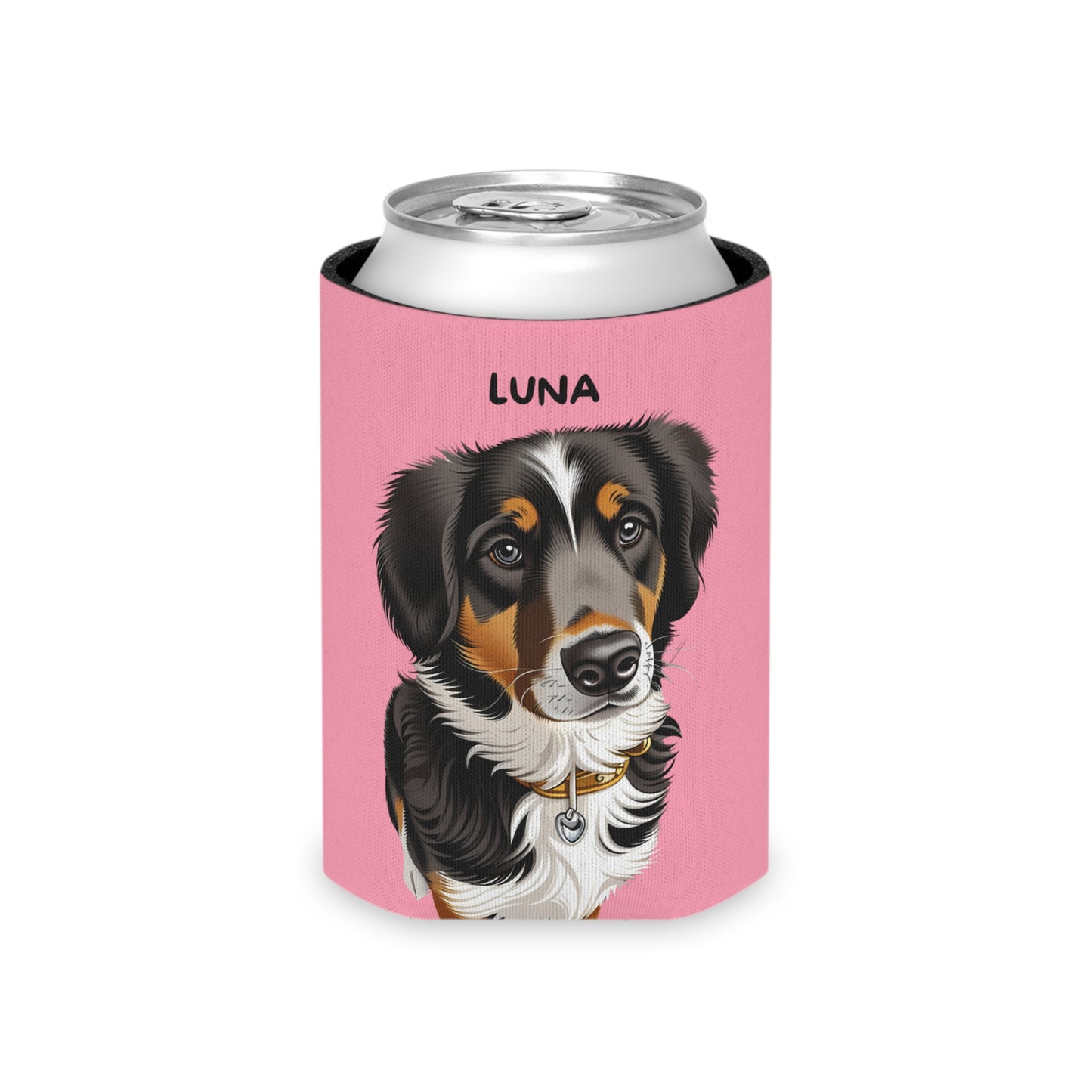 Pink Personalized Pet Can Koozie